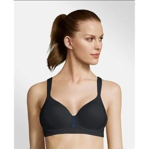 NWT Maidenform 36DD Convertible Wirefree Sports Bra DM7992 Black 125113